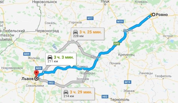 Трансфер Ровно Львов