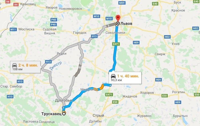 Трансфер Трускавець Львів